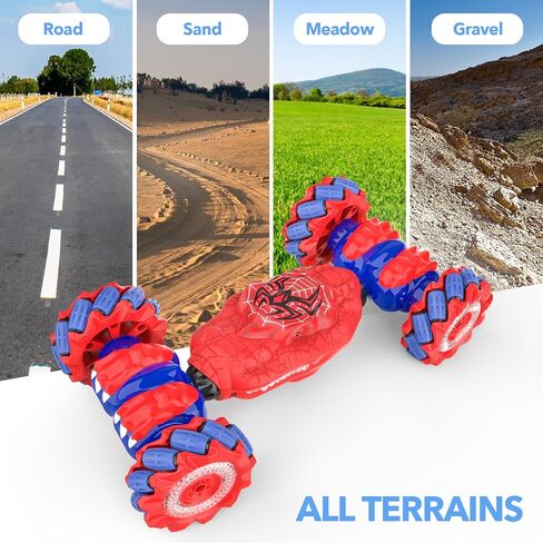 Remote Control Car, Gesture Sensing RC Stunt Car Toys for 6-12 Year Old Kids, New Upgraded Car 2.4Ghz Double-Sided 360° Rotating 4WD Rc Drift Truck for Boys Girls Birthday Gift in Saudi Arabia