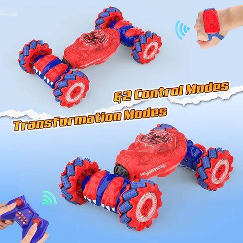 Remote Control Car, Gesture Sensing RC Stunt Car Toys for 6-12 Year Old Kids, New Upgraded Car 2.4Ghz Double-Sided 360° Rotating 4WD Rc Drift Truck for Boys Girls Birthday Gift in Saudi Arabia