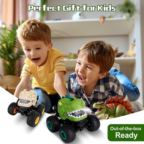 Remote Control Dinosaur Car for Boys Age 4-7 8-12, 50min+ Runtime Monster Truck Toy with Spray, Light, Music, 360 Rotating, 90 Driving, All Terrain Dinosaur Toy for Kid Birthday Xmas Gift in Saudi Arabia