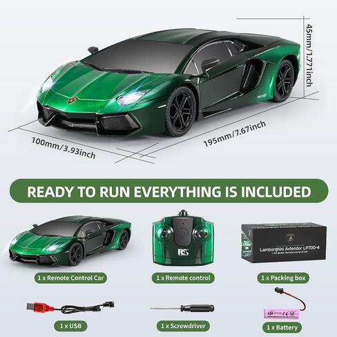 MIEBELY Lamboghini RC Car - 1:24 Scale Lambo Toy Car 3.7V 500mAh, LP700 Fast Remote Control Car for Boys 8-12, Rc Race Car Model Birthday Gifts for Kids Adults Boys Girls Age 6-12 Year Old in Saudi Arabia