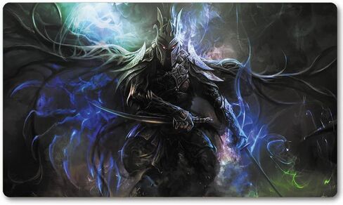 TCG Playmat Board Game Trading Card Tabletop Pad MTG for Games Smooth Cloth Surface Rubber Base with Stitched Edges Original Art Designs 24X14inch-magic Night in Saudi Arabia