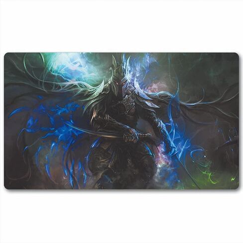 TCG Playmat Board Game Trading Card Tabletop Pad MTG for Games Smooth Cloth Surface Rubber Base with Stitched Edges Original Art Designs 24X14inch-magic Night in Saudi Arabia