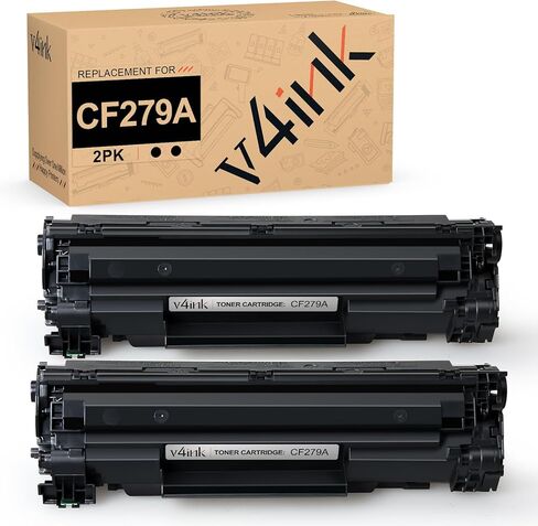 خرطوشة حبر بديلة متوافقة مع v4ink لطابعة HP 79A CF279A تعمل مع Laserjet Pro M12، M12a، M12w، MFP M26، MFP M26a، MFP M26nw، عبوتان in Kuwait
