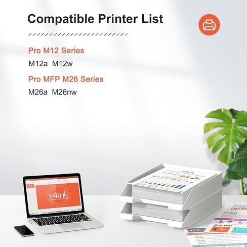 خرطوشة حبر بديلة متوافقة مع v4ink لطابعة HP 79A CF279A تعمل مع Laserjet Pro M12، M12a، M12w، MFP M26، MFP M26a، MFP M26nw، عبوتان in Kuwait