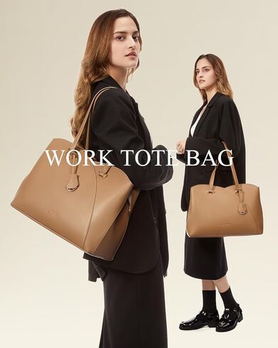LOVEVOOK Laptop Tote Bag for Women, Work Bags Teacher Tote Bag, Leather Computer Bag Purses Handbag Professional Briefcase in Kuwait