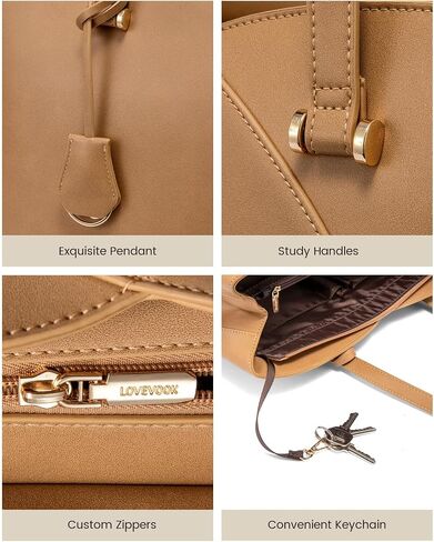 LOVEVOOK Laptop Tote Bag for Women, Work Bags Teacher Tote Bag, Leather Computer Bag Purses Handbag Professional Briefcase in Kuwait