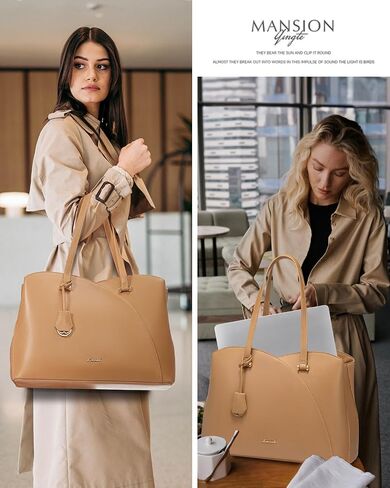 LOVEVOOK Laptop Tote Bag for Women, Work Bags Teacher Tote Bag, Leather Computer Bag Purses Handbag Professional Briefcase in Kuwait