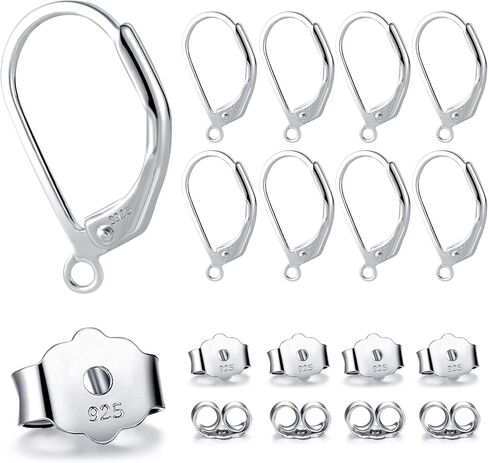 925 Sterling Silver Earring Making Supplies Ear Hooks Rings Butterfly Back in Saudi Arabia