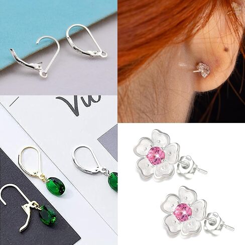 925 Sterling Silver Earring Making Supplies Ear Hooks Rings Butterfly Back in Saudi Arabia