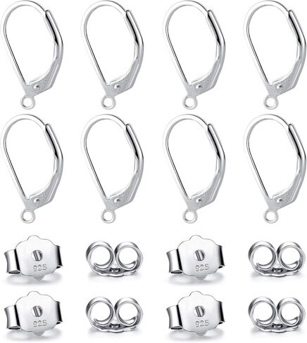 925 Sterling Silver Earring Making Supplies Ear Hooks Rings Butterfly Back in Saudi Arabia