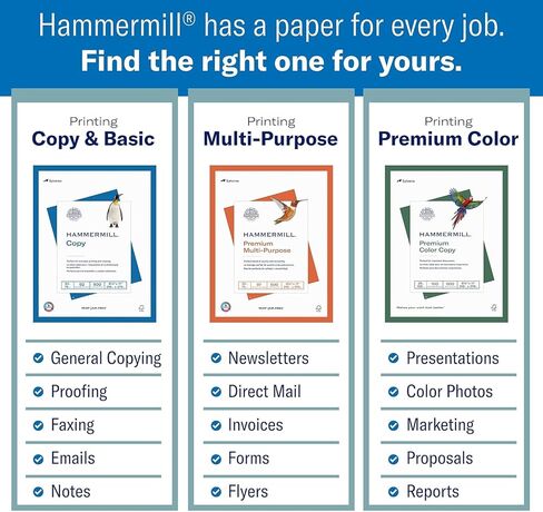 Hammermill Premium Laser Print 8.5-inch x 11-inch 3-Hole Punched Multipurpose Paper, 24 lbs., 98 Brightness, 500 Sheets/Ream (107681) in Saudi Arabia