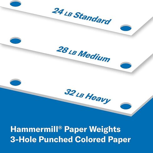 Hammermill Premium Laser Print 8.5-inch x 11-inch 3-Hole Punched Multipurpose Paper, 24 lbs., 98 Brightness, 500 Sheets/Ream (107681) in Saudi Arabia