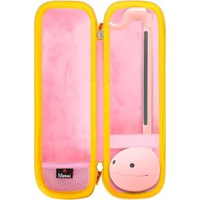 Mchoi Hard Case Fits for Otamatone Japanese Character Electronic Musical Instrument Portable Synthesizer by Cube/Maywa Denki, Lightweight and Waterproof Automatone Instrument Holder, Pink