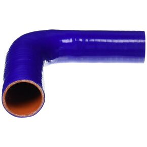HPS HTSER90-150-175-BLUE Silicone High Temperature 4-ply Reinforced 90 degree Elbow Reducer Coupler Hose, 75 PSI Maximum Pressure, 4" Leg Length on each side, 1-1/2" > 1-3/4" ID, Blue