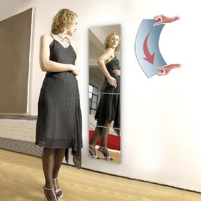 Unbreakable Wall Mirror Full Length Mirror Tiles,Long Mirrors for Wall,10x10 Inch 4Pcs,Full Body Mirror Stickers,Acrylic Mirror Kids,Over The Door,Wall-Mounted Bedroom,Workout Mirrors for Home Gym