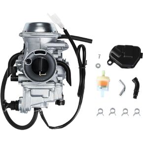 Carburetor Compatible with Honda Rancher 300 350/Honda Fourtrax 300 350/Honda Foreman 400 450,Carb Fits Honda TRX300 Foreman TRX450 Fourtrax TRX300 Rancher TRX350 with Air Filter & Oil Filter
