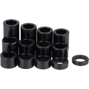 YDLMT 13 Pieces Chrome Motorcycle Wheel Axle Spacer Kit I.D. 1" - O.D. 1-1/2" (1.50) for Harley Touring Road King Electra Glide Custom Bobbers Choppers