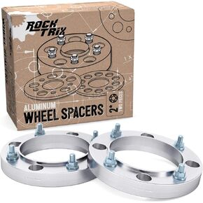 RockTrix - 1 inch ATV Wheel Spacers (4x156, 3/8x24 Studs, Flat Nuts) Compatible with Polaris and Kawasaki (See Listing for exact ATV UTV Year and Model) - 25mm 2-Pack Silver