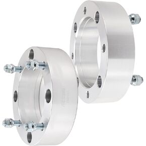 SCITOO 4x156 Wheel Spacers 2 inch Thick Hub Bore 131mm with 12x1.5 Studs, Silver 4 Lug Wheel Spacers Fit for RZR 900 2015-2017 for RZR XP 1000 2014-2018 - 2Pcs