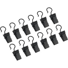 30 Pack Small Curtain Clips, Small Heavy-Duty Hook Clip Set, Hanging Curtain Clip, Stainless Steel Hanging Clip, Camper Awning Lights Clips
