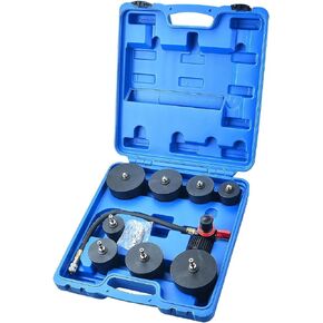 Turbo System Leakage Tester Set, Leak Tester with 4 Pairs of Stepped Adapters Ranges from 1-3/8'' to 3-1/2'', Pressure Leak Tester for Most Cars
