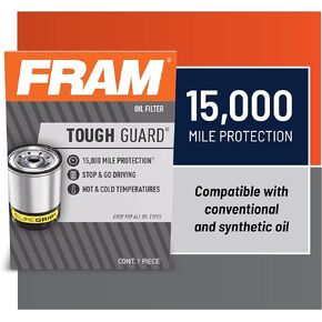 FRAM Tough Guard Replacement Oil Filter TG7317, Designed for Interval Full-Flow Changes Lasting Up to 15K Miles