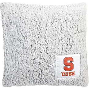 Campus Colors Two Tone Sherpa Throw Pillow, 14" x 14" Officially Licensed Plush Pillow for Home, College Dorm Room, or Gameday, Frosty Fleece Throw Pillow (Syracuse Orange - Multicolor) in Kuwait