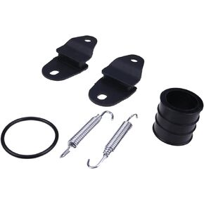 Exhaust Muffler Pipe Stay Mount 2GU-14771-00-00 93210-45742-00 1W2-14714-00-00 with Hangers Springs and O-rings Compatible with Yamaha Banshee 350 YFZ350 YFZ350LE YFZ350SE YFZ350SP