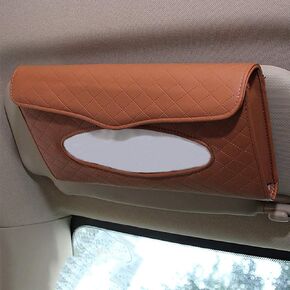 Cartisen Car Tissue Holder, Sun Visor Tissue Holder, Car Visor Napkin Holder, PU Leather Backseat Tissue Case for Car/Truck (Black)