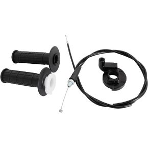 RUTU 7/8" 22mm Twist Throttle Accelerator Handle Grips with 51 Inches Cable Throttle Clamp On Off Switch for 50cc 90cc 110cc 125cc SSR Coolster Apollo CRF50 ATV Quad Go Kart Pit Bike Dirt Bike