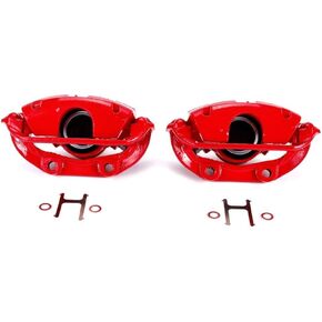 Power Stop Rear S4626 Pair of High-Temp Red Powder Coated Calipers