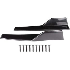 Fydun Pair Universal Side Skirts Car Body Styling Side Skirt Winglet Wing Diffuser Car Body Kit Glossy Black 17.7x3.3in