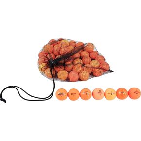 Clean Green Golf Balls 48 Orange Pack of Recycled Used Golf Balls - Orange Brand Name Bulk Mix Golf Balls - Good Condition Graded Ball - Includes 48 GolfBalls and Mesh Carrying Bag