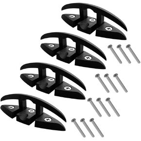 Boat Folding Cleat Flip Up Dock Cleat Durable Nylon Black Boat Cleat 5 inch with Fasteners (M6) 4 Pack in Kuwait