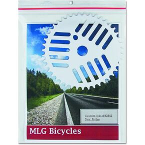 C-Line 82912 Industrial Zipper Seal Shop Ticket Holders, Vinyl, Clear, 55", 9 x 12 (Box of 15)