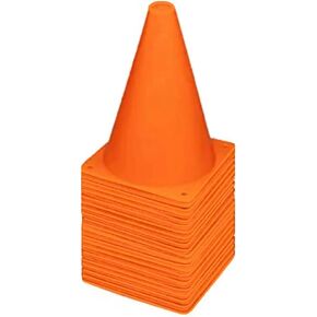 YOQXHY Soccer Cones (25 Pack,7 Inch) Agility Training Sports Cone Plastic with Carry Bag for Kids Football Basketball Drills Field Markers,