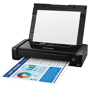 Epson Workforce WF-110 Wireless Color Mobile Printer,White, Small & Workforce ES-50 Portable Sheet-Fed Document Scanner for PC and Mac