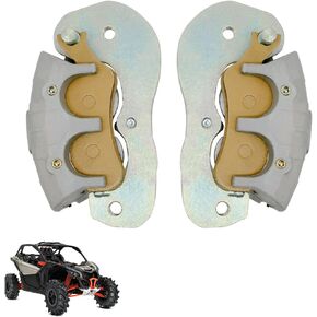 705601462+705601463 Front Brake Calipers & Sintered Pads Compatible with 2017-2022 Can Am Maverick Trail/Sport/X3,2016-2022 Defender Max/Pro,2021-2022 Commander 1000/700