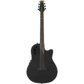 Ovation Mod TX Collection Acoustic-Electric Bass Guitar, Right, Textured Black, 5 String (B7785TX-5)