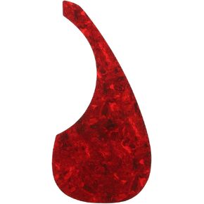 MECCANIXITY Acoustic Guitar Pickguard Fit 41 Inch Self Adhesive Right Handed Acoustic-Electric Guitar Parts Long Water Drop Shape Red