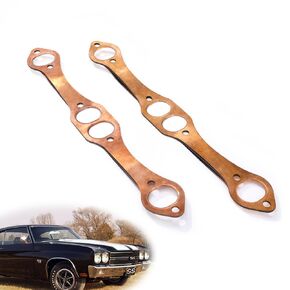 Small Block Chevy Oval Port Copper Header Exhaust GASKETS for PH306 Compatible with SBC 327 350 383 Reusable
