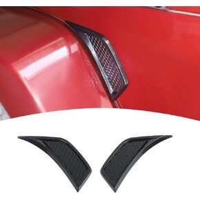 Jimen Compatible with 2007-2018 Jeep Wrangler JK & Unlimited, 2PCS Car Side Fender Air Vent Cover Trim Exterior Accessories (Black)