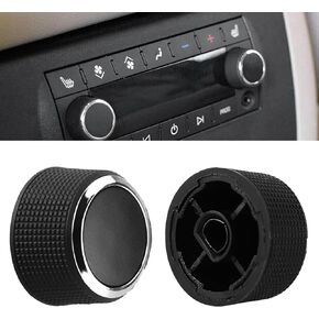 2PC Rear Radio Audio Volume Control Knobs Dial Tuner Radio Stereo Knobs for Compatible with 2007-2013 Chevy Suburban Silverado 1500 2500 Sierra Yukon GM 22912547 Audio Rear Volume Control Knob