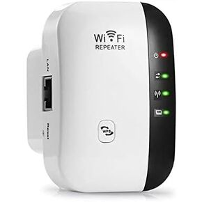 WiFi Extender, WiFi Range Extender Signal Booster up to 5000sq.ft and 45 Devices, WiFi Repeater Internet Booster for Home, 1-Tap Setup,Ethernet Port, Access Point Alexa Compatible