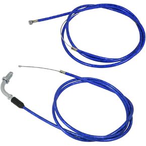 59 inch Clutch Cable Line and 51 inch Gas Throttle Cable for 2 Stroke 49cc 50cc 60cc 80cc Motorized Bicycle Push Bike Parts Blue