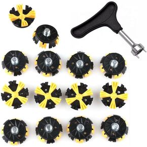 Premium 1/4 Inch Thread Golf Shoe Screw Cleats, Replacement for Enhanced Traction on The Course, Compatible with Golf Shoes, Includes Golf Cleat Wrench
