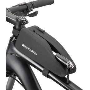 ROCKBROS Bike Bag Top Tube Bike Frame Bag Waterproof Two Zipper Pockets Bike Pouch Top Tube Bike Bags for Bicycles