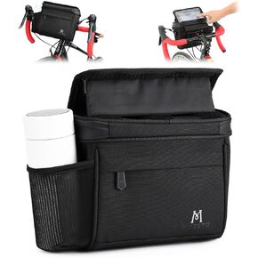 MOZETO Handlebar Bag, 2024 Latest Quick Release Buckle Bike Bag with Foldable TPU Phone Holder, Transparent Touch Screen Professional Cycling Accessories