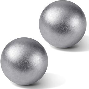 2 Pcs Iron Shot Put 8.8 lb Outdoor Shot Put 4 kg for High School Track and Field Competition and Practice Silver Shotput for Girls and Boys