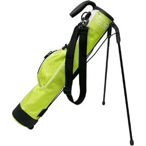 Orlimar Pitch 'N Putt Junior Golf Bag with Stand, Lime Green 25" Tall Ultra-Lightweight Kids Golf Club Bag for 7 or Fewer Clubs with 2 Way Divider Top 1 Zippered Pocket Shoulder Strap Carry Handle